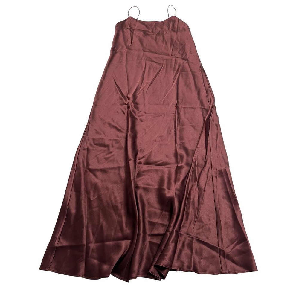 Lilysilk U-Neck Minimalist Slip Dress Style 325594 in Pinot Noir